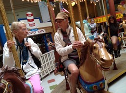 On the carousel